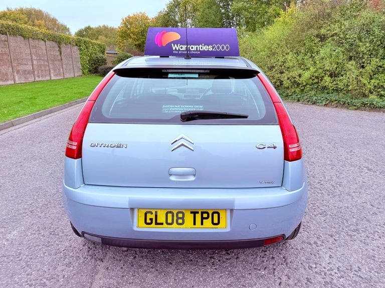 2008 08 CITROEN C4 1.6 VTR PLUS PETROL 5 DOOR MANUAL SAME LADY OWNER SINCE 2009