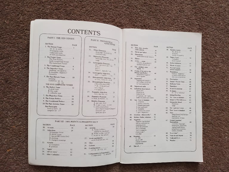 FRENCH Verb Tables (COLLINS GEM) & HARRAP'S FRENCH Grammar Revision.