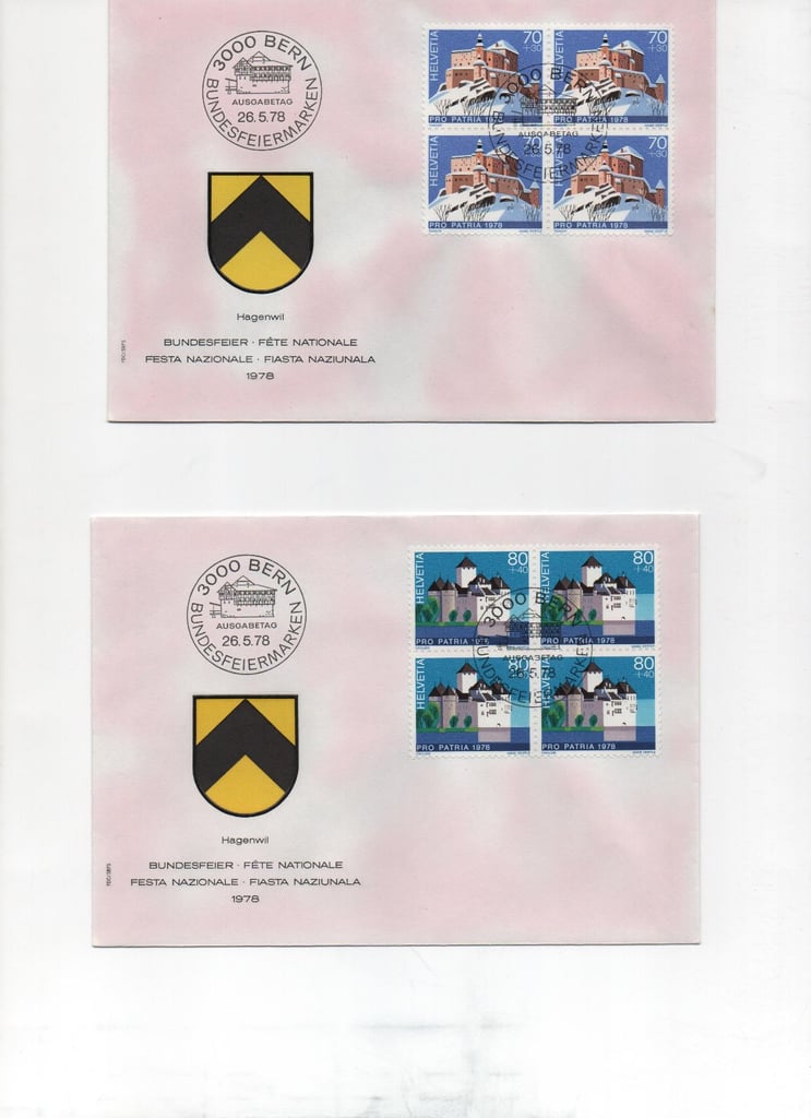 412 Switzerland first day covers