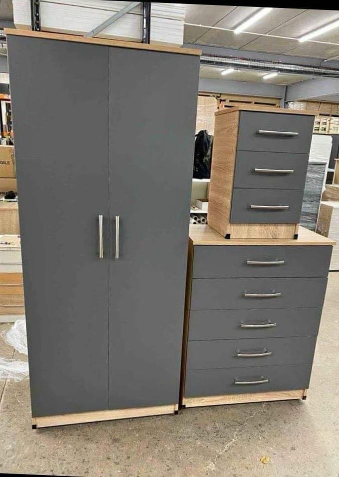Modern Bedroom Furniture. Bedroom Suit Includes Bedside Tables, Chest of Drawers and Wardrobes