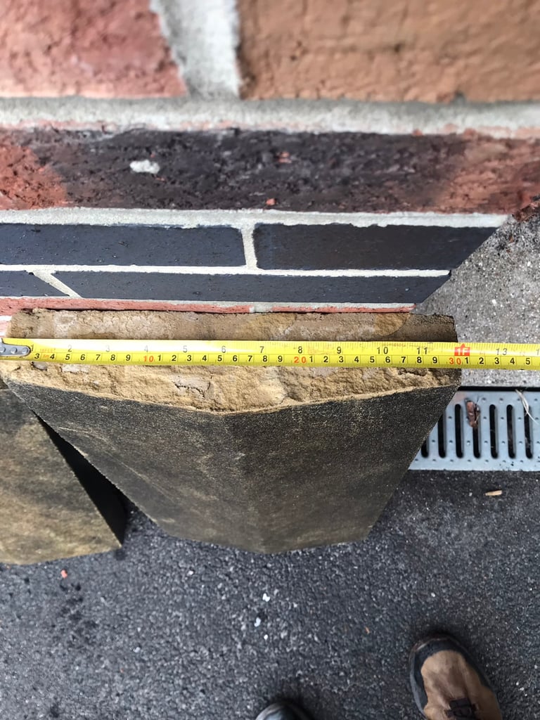 Sandstone twice weathered reclaimed coping stones