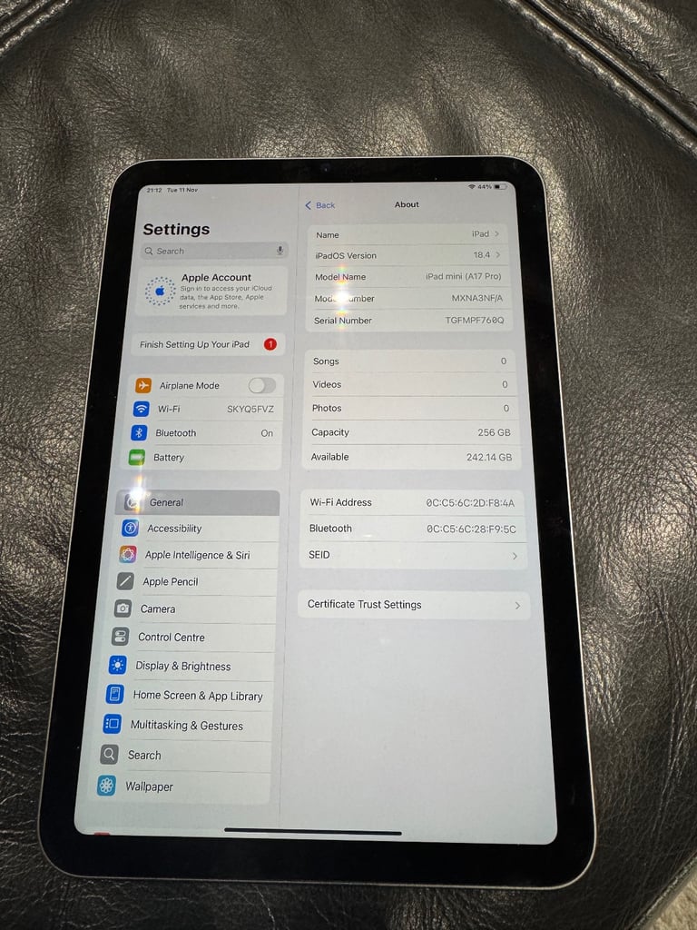 LATEST IPAD MINI PRO A17 256GB WIFI MODEL