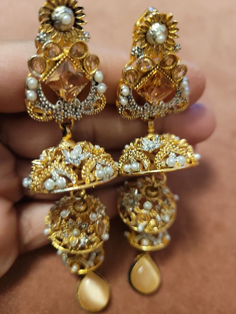 image for Drop down earrings/jhumka 