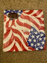 Napkins, paper, brand new and sealed, Caspari Americana design