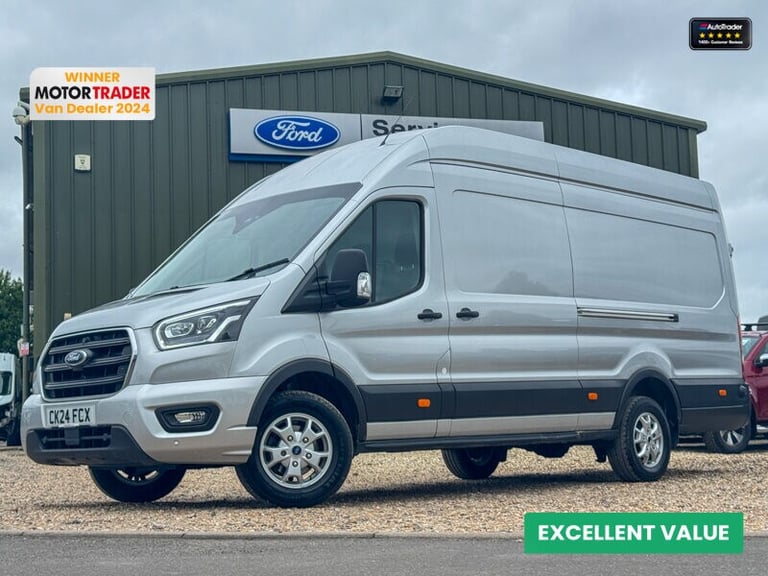 2024 Ford Transit JUMBO XLWB L4H3 High Roof 350 Limited Air Con Sensors EURO 6 Panel Van Diesel M...