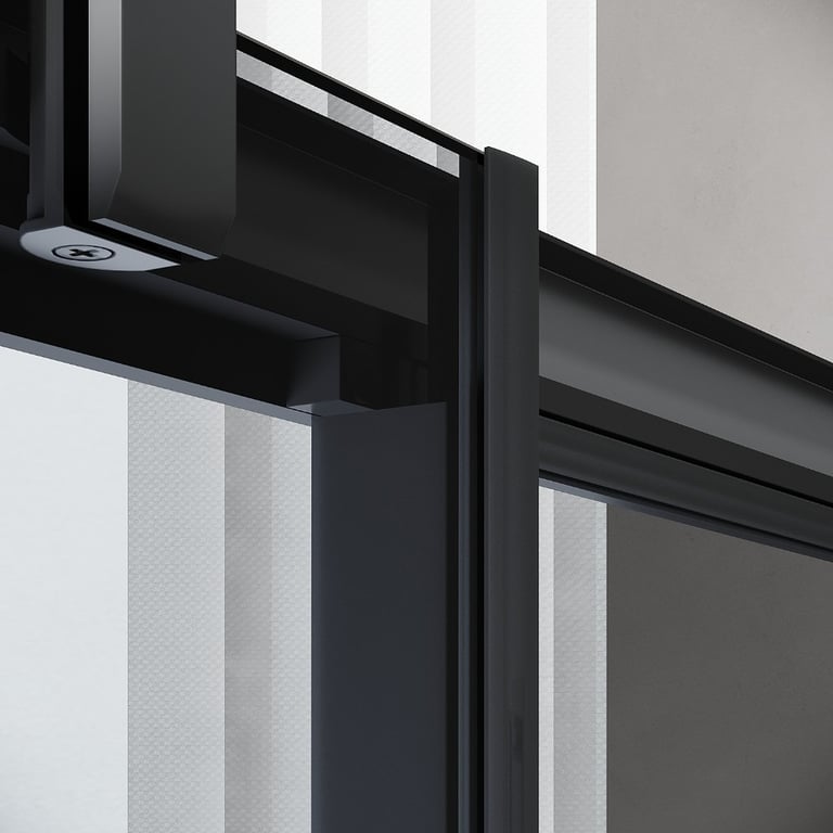 New Black 8mm Sliding Shower Door 1000mm RRP £320 Our Price £200