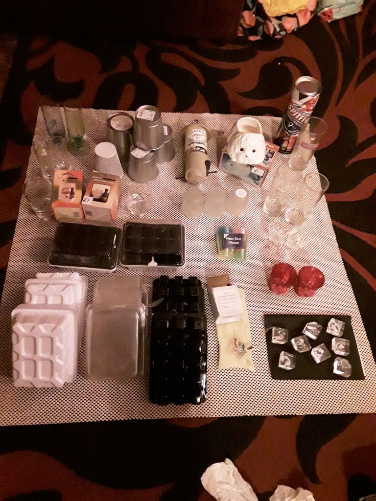 A selection of seed pots and glasses etc