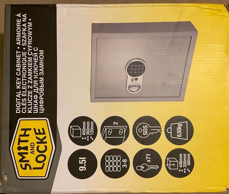image for SMITH & LOCKE 71-HOOK ELECTRONIC COMBINATION ELECTRONIC KEY CABINET, condition - new
