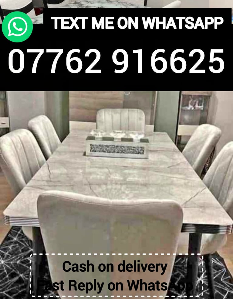 image for Dining Table with 4 chairs and 6 chairs.