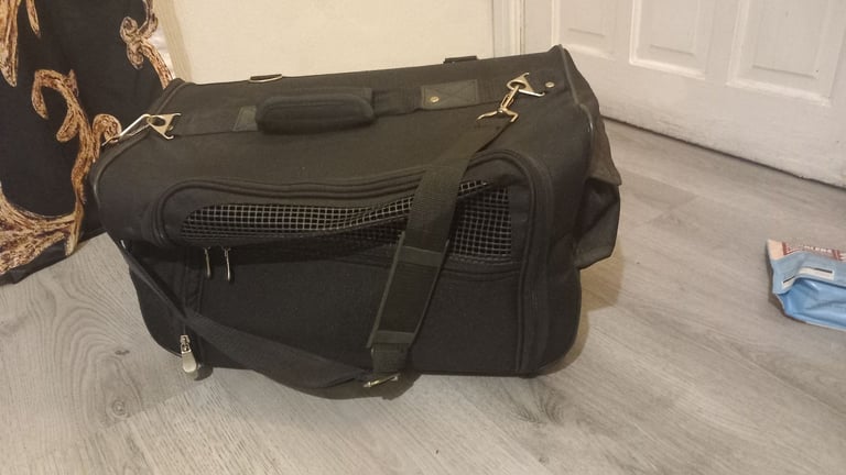 Pet carrier with wheels pull along or carry 