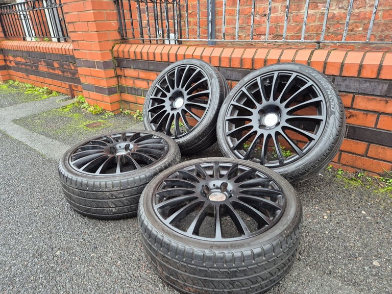🌟17 inch Multi Spoke 4x100 alloy wheels with MATCHING PREMIUM TYRES 5M++ CORSA AYGO HONDA KIA MINI 