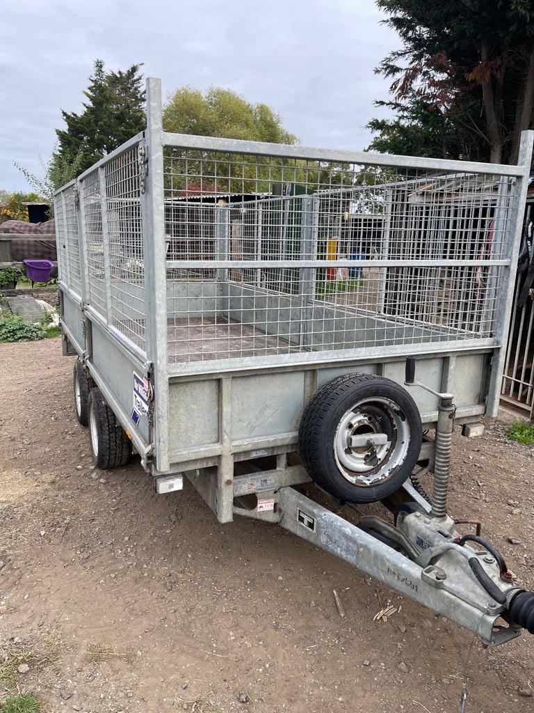 Ifor Williams trailer 12 x 5 Plant Digger Cage Ramps 6 LED lights twin axel 4 wheel 