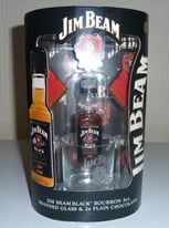 Jim Beam Collectable Boxed Bourbon Set With Glass (NO TEXTS PLEASE) 