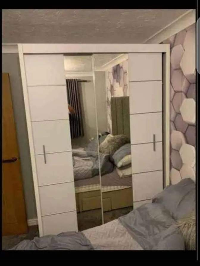 2&3 door wardrobe, sliding mirror doors wardrobes with drawers, shelfs, rails free delivery, COD