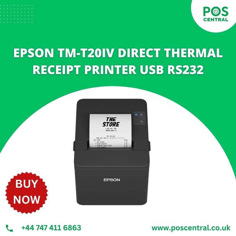 Epson TM-T20IV Direct Thermal Printer with USB RS232 | Buy Now