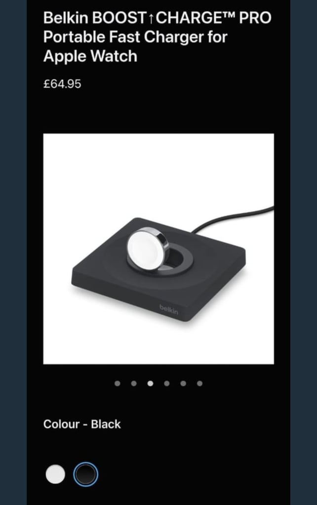 image for Belkin BOOST CHARGE PRO Portable Fast Charger for Apple Smart Watch