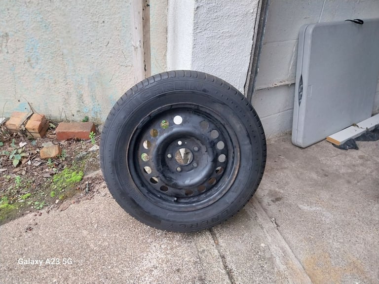 Full size Vauxhall 5 stud 15" steel wheel with new Michelin tyre