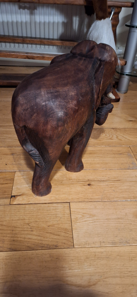 Wooden carved elephant 35cm × 35cm × 18cm