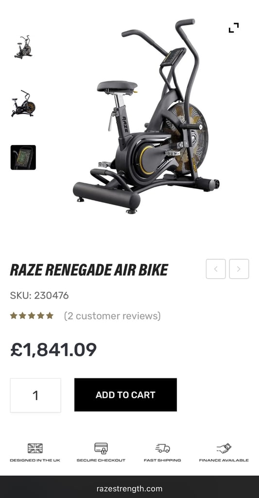 image for Raze Renegade Air Bike - the best fitness bike
