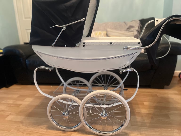 Auction Vintage Silver Cross Dolls Pram 1970s Vintage Silver Cross