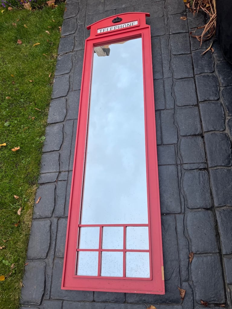 image for Iconic London UK Themed Telephone k6  Box mirror CHADDESDEN Derby 