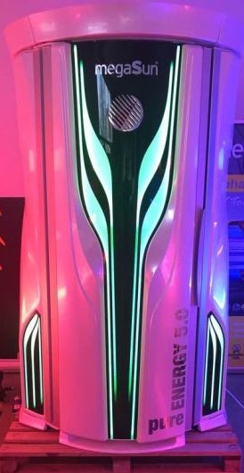 Megasun Tower pureEnergy 5.0 Sunbed - Available immediately ( in stock.)Ex - Display.