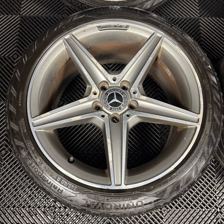 18'' GENUINE MERCEDES AMG C CLASS W205 ALLOY WHEELS TYRES ALLOYS