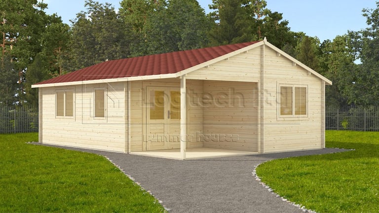 Log cabin Lora 6m x 8.5m. Summer house, guest house, office.