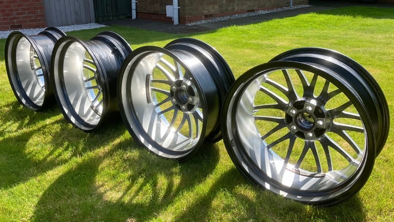 19 Inch Jaguar Alloy Wheels XJ XJR XJ8 X350 X358 X100 X150 Polished Split Rim Alloys 5x108 PCD 
