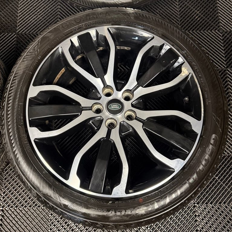 21'' GENUINE RANGE ROVER SPORT LAND DISCOVERY BLACK DC WHEELS TYRES ALLOYS 
