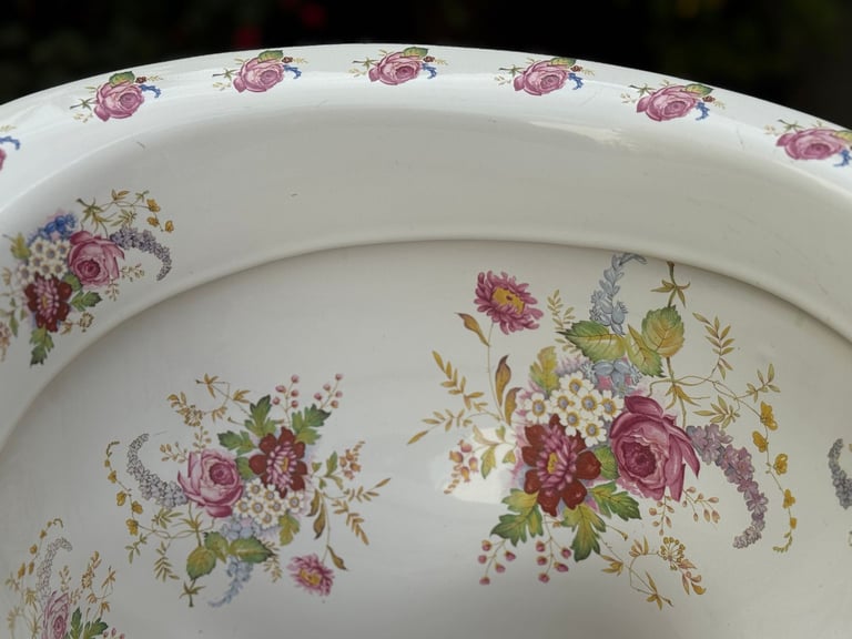 HERITAGE TOILET PAN SET VICTORIAN STYLE FLORAL 
