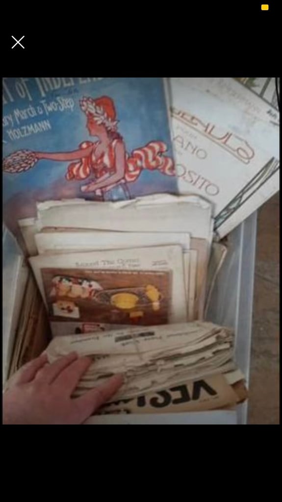 Piano sheet music and vocal music art deco 