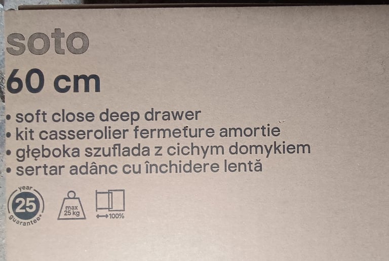 B&q soft close deep drawer box 600mm
