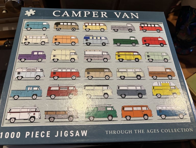 image for 1000 piece puzzle - campervans through the years