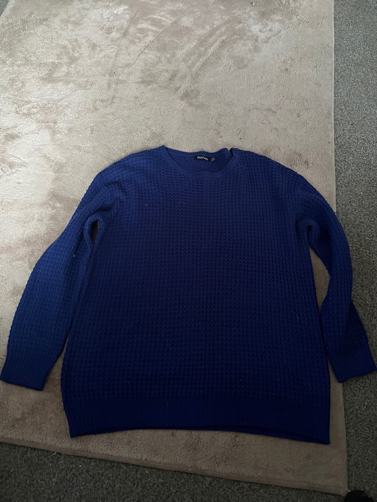 image for BOOHOO SIZE 18 BLUE JUMPER