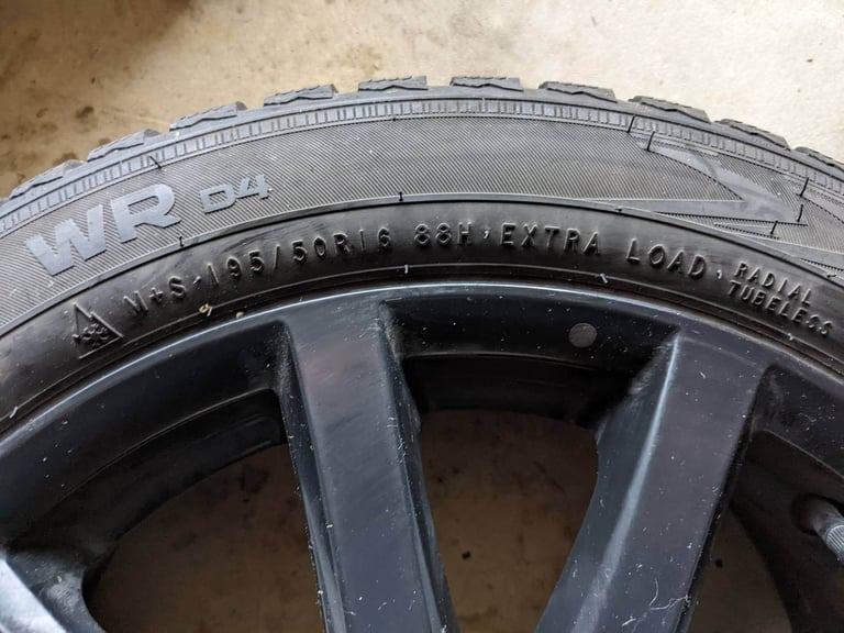 Black Autec S 16" alloy wheels incl. Nokian WR D4 winter tyres (set of 4)