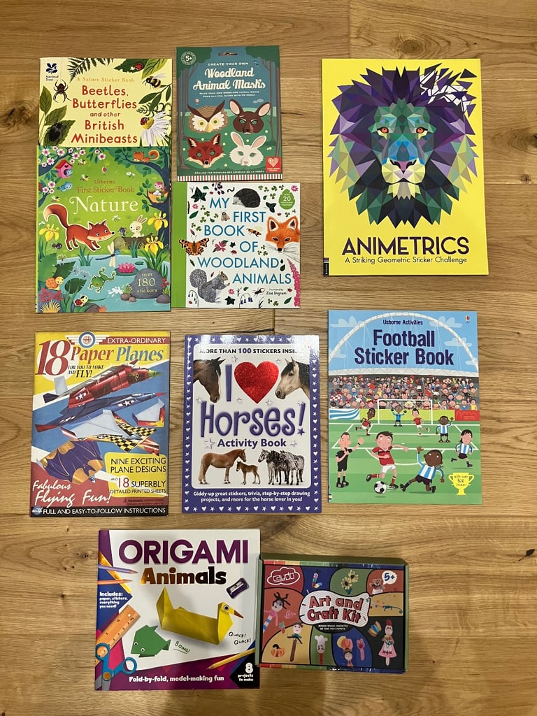 image for Brand new kids sticker, arts & crafts- football, horses, nature