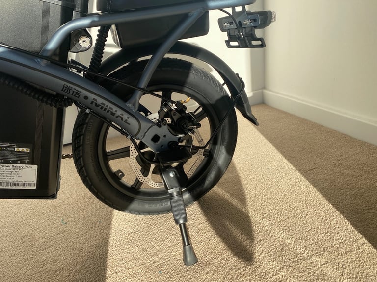 Minal M2 Grey Folding Electric Bike E-Bike 250W Motor 48V 15AH Battery 34km/h New
