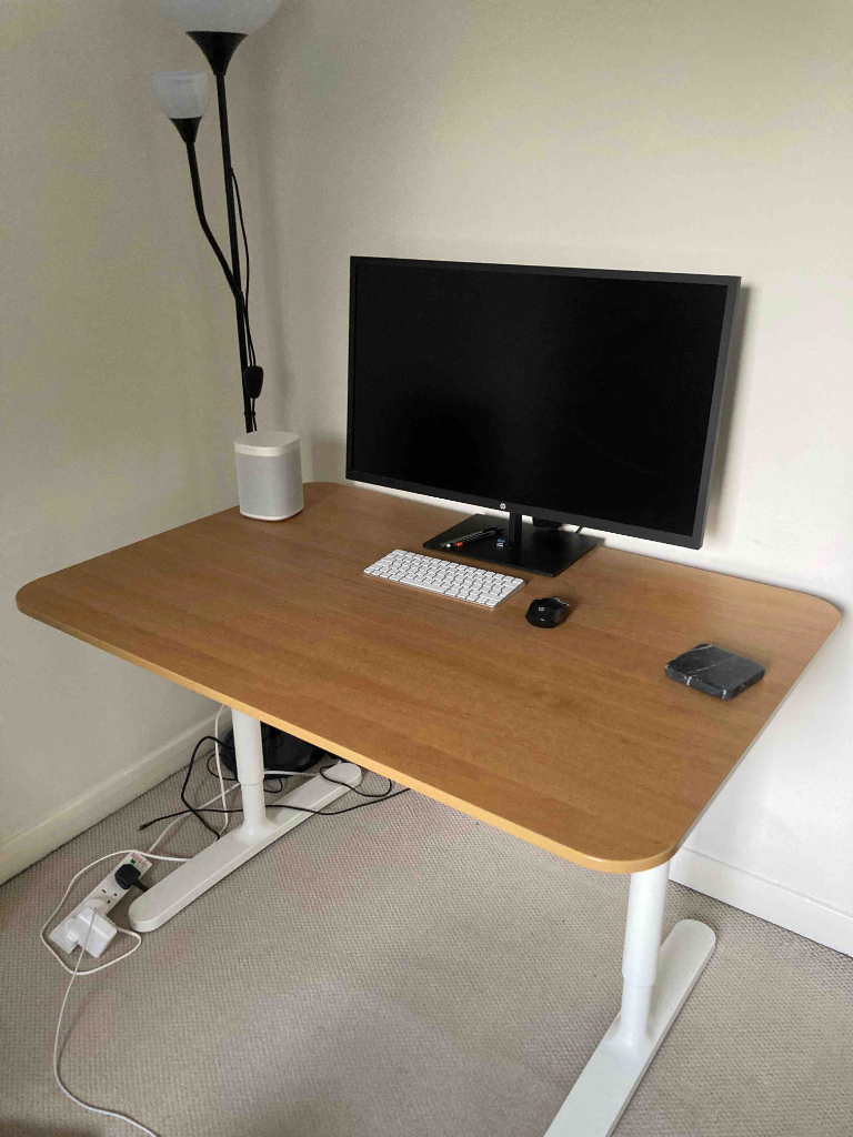 IKEA Bekant desk 120cm x 80cm, height adjustable 65-85cm