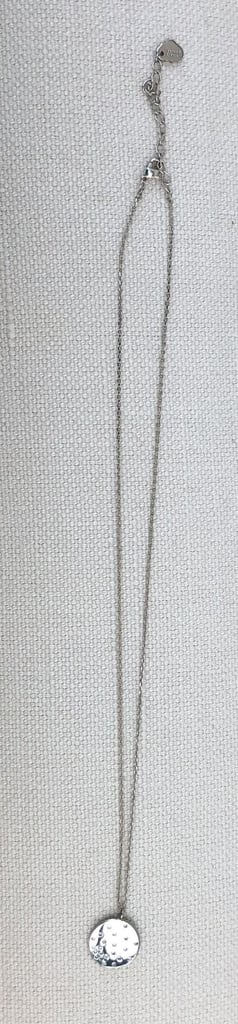 Estella Bartlett silver plated chain and disc VGC ONO