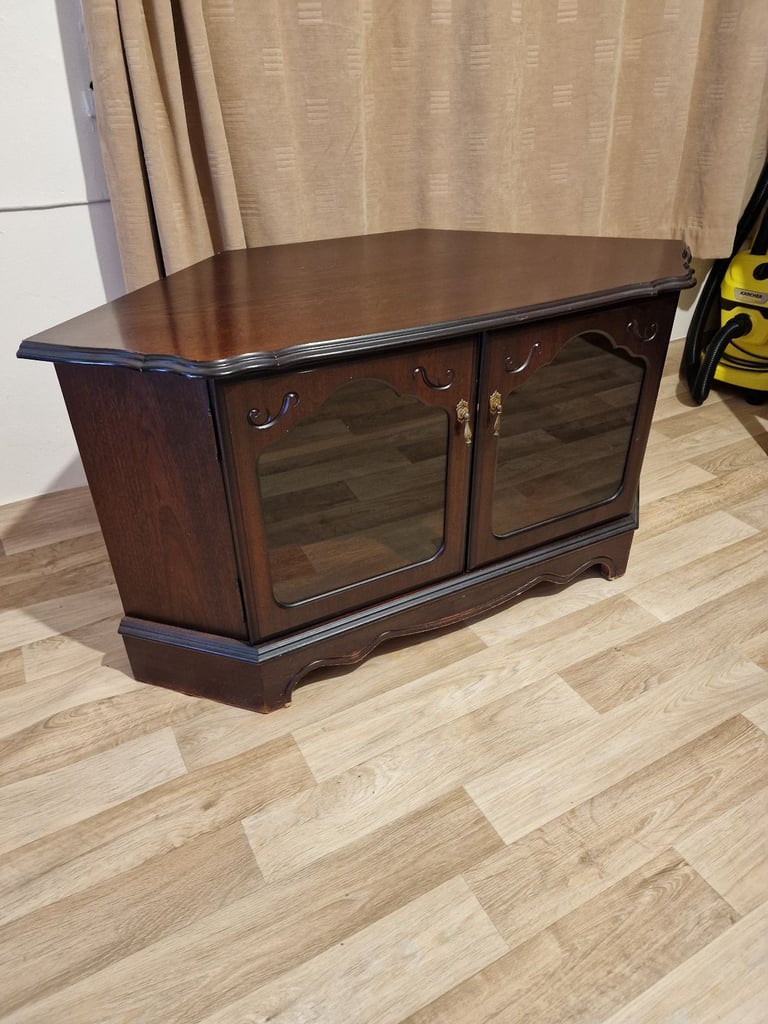 image for Tv cabinet and cupboard wooden corner Rossmore Furniture