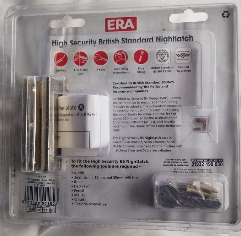 image for  New! Era Lock 1930-32 60mm deadlock (night latch) 