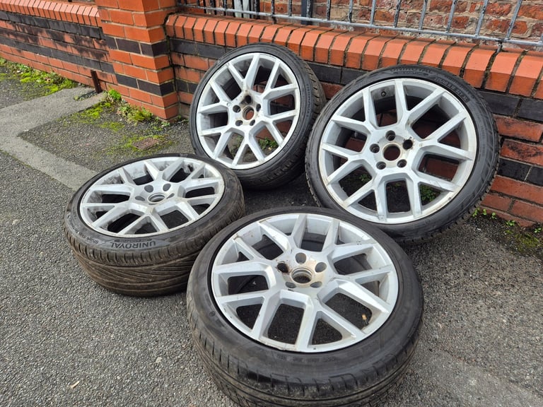 🌟Vw 18 inch r32 style alloy wheels with MATCHING TYRES GOLF PASSAT CADDY AUDI SKODA SEAT 