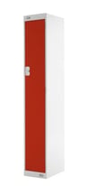 1 Door Steel Red Industrial Locker, 1800 mm x 300 mm x 450mm COLLECTION ONLY