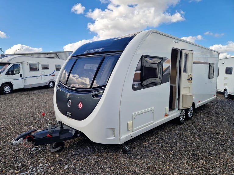 image for 2019 Swift Eccles 635 Fixed Island Bed Rear Bedroom 4 Berth Twin Axle Shower