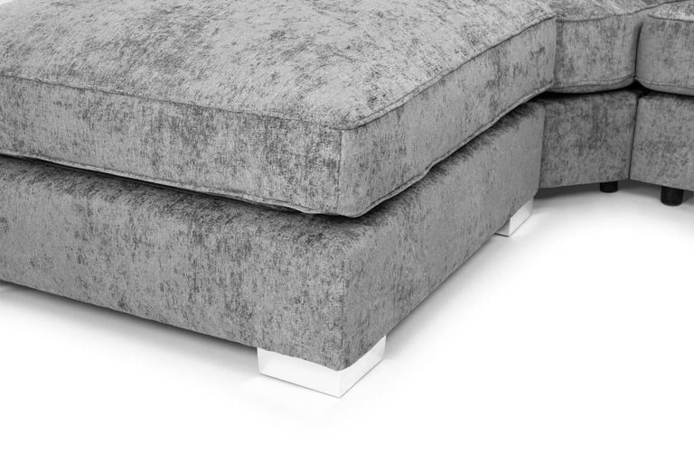 Brand New Bishop Scatterback U Shape Sofa - Grey - SAME/NEXT DAY DELIVERY