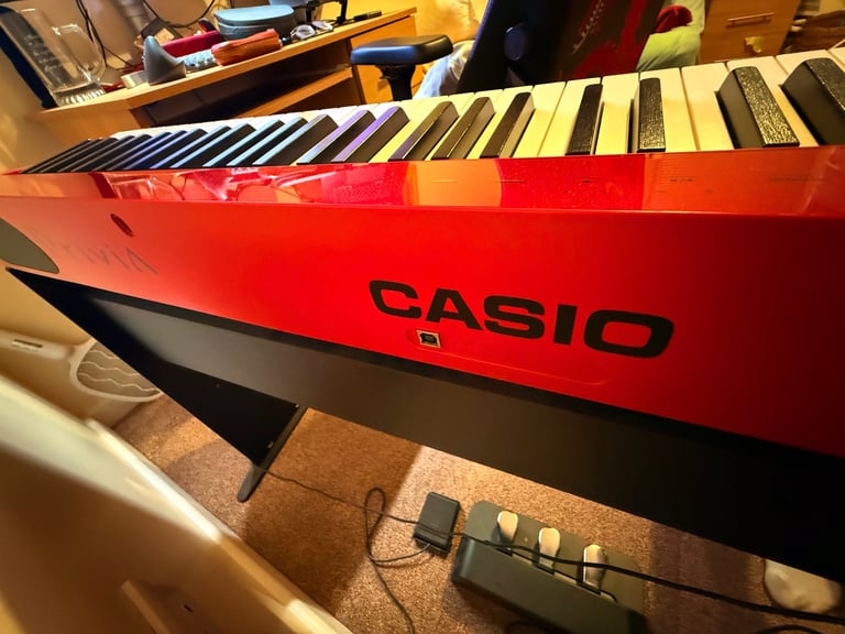 Casio Privia PX-S1000 Digital Piano, Red, 88 Weighted Keys