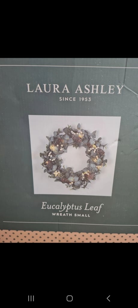 X2 Laura Ashley Light Up Eucalyptus Leaf Wreaths