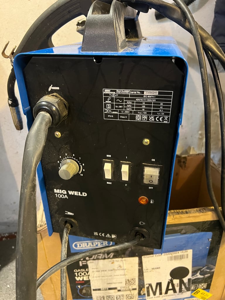 image for Draper storm Force Gasless MIG Welder, 100A 