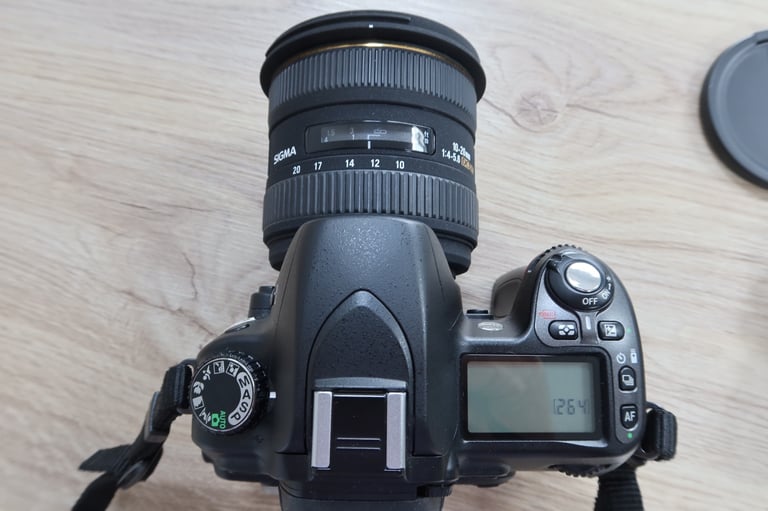 Nikon D80 with Sigma 10-20 zoom lens for sale.